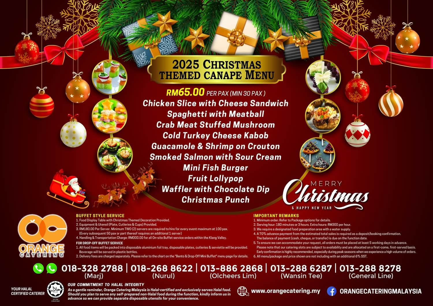 Christmas Catering Package 2025 by Orange Catering