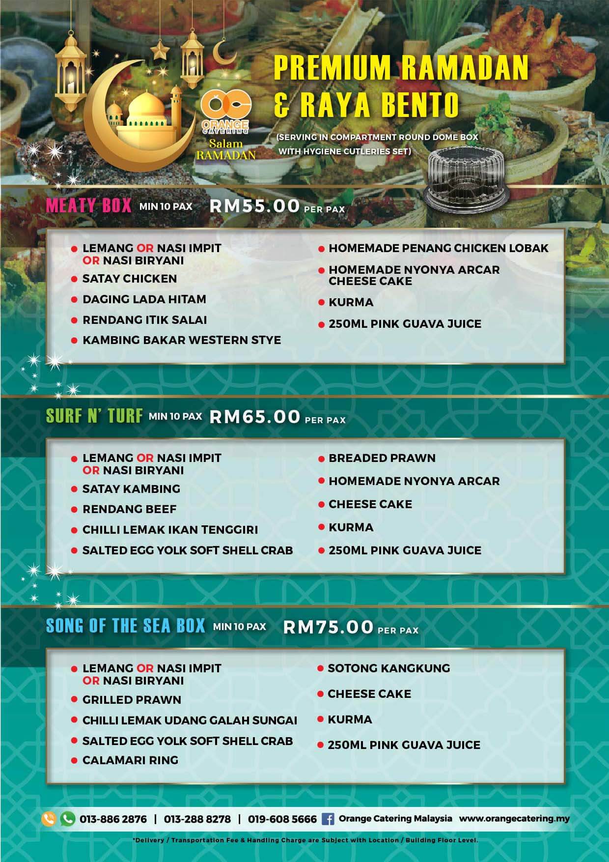 Ramadan Menu 2022 by Orange Catering