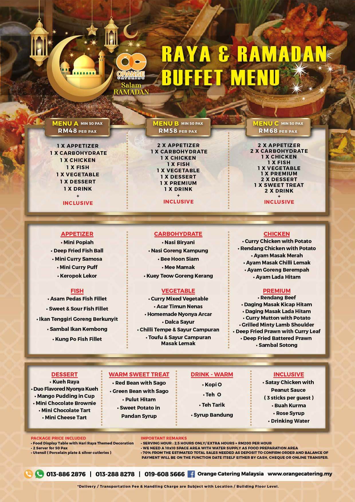 Ramadan Menu 2022 by Orange Catering