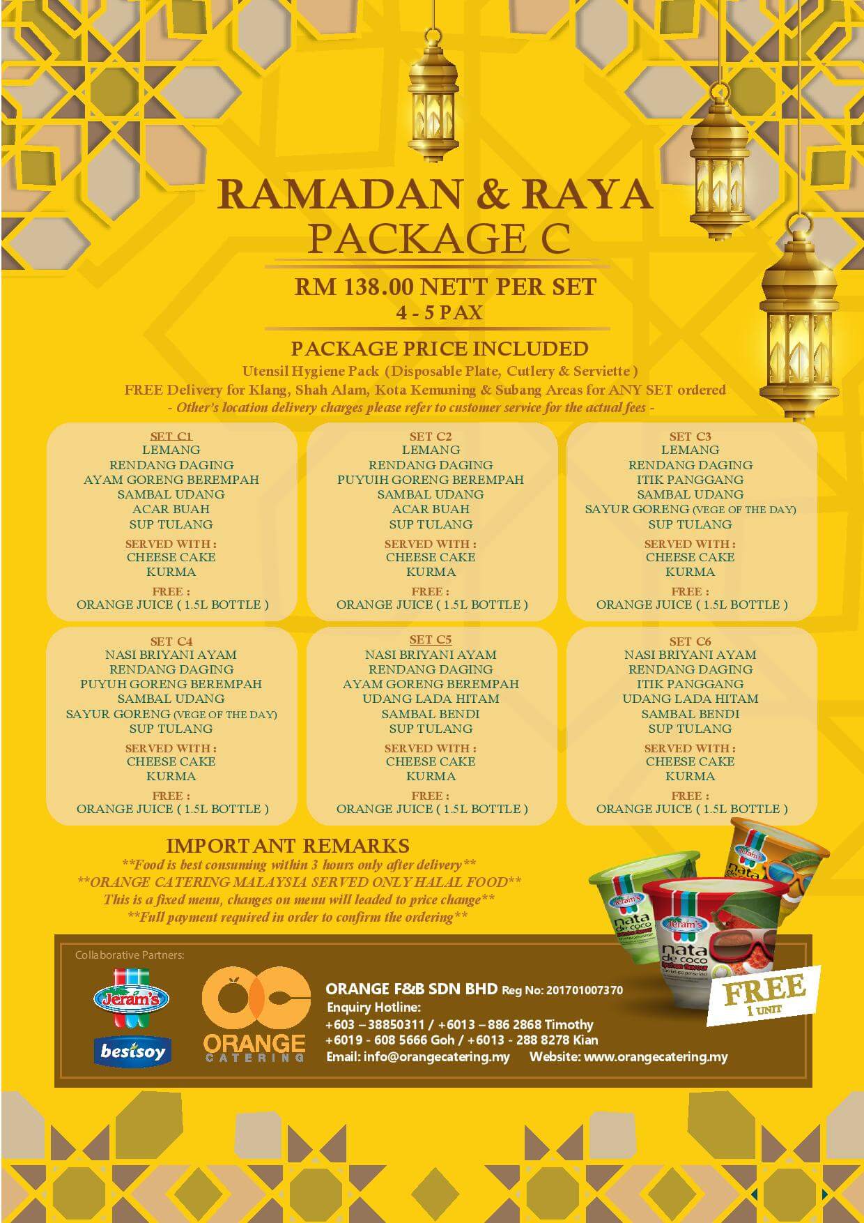 Ramadan & Raya Family Package by Orange Catering